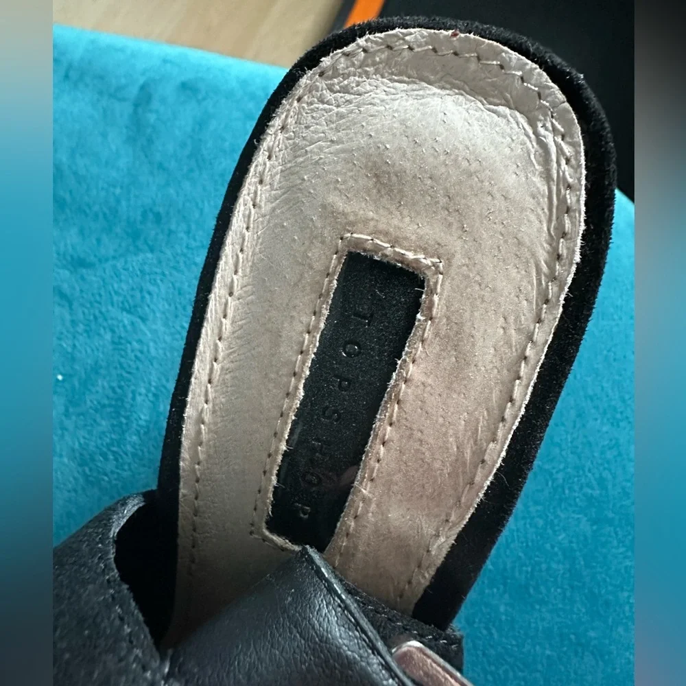 Topshop Goji Slingback Mule Black Suede - Size 39 - Picture 6 of 9